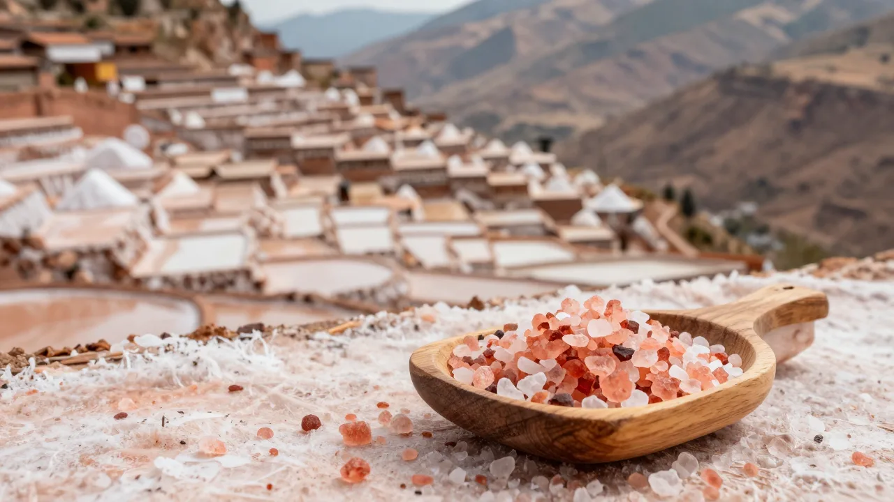 Pink flakes from the pans of Maras
